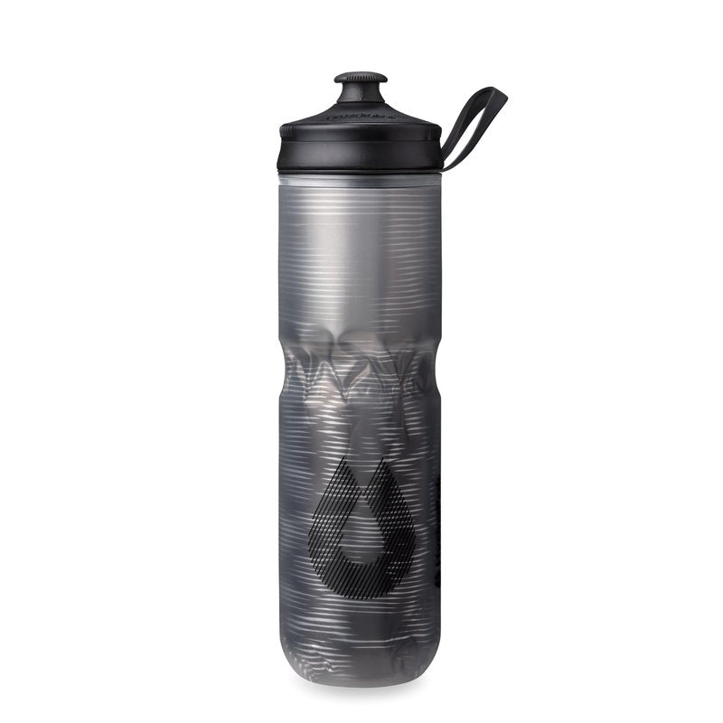 HydraPak | Polar Bottle - Polar Sport Insulated Water Bottle - BPA-Free, Sport & Bike Squeeze Bottle with Handle (Pulse Black, 700ml / 24oz)