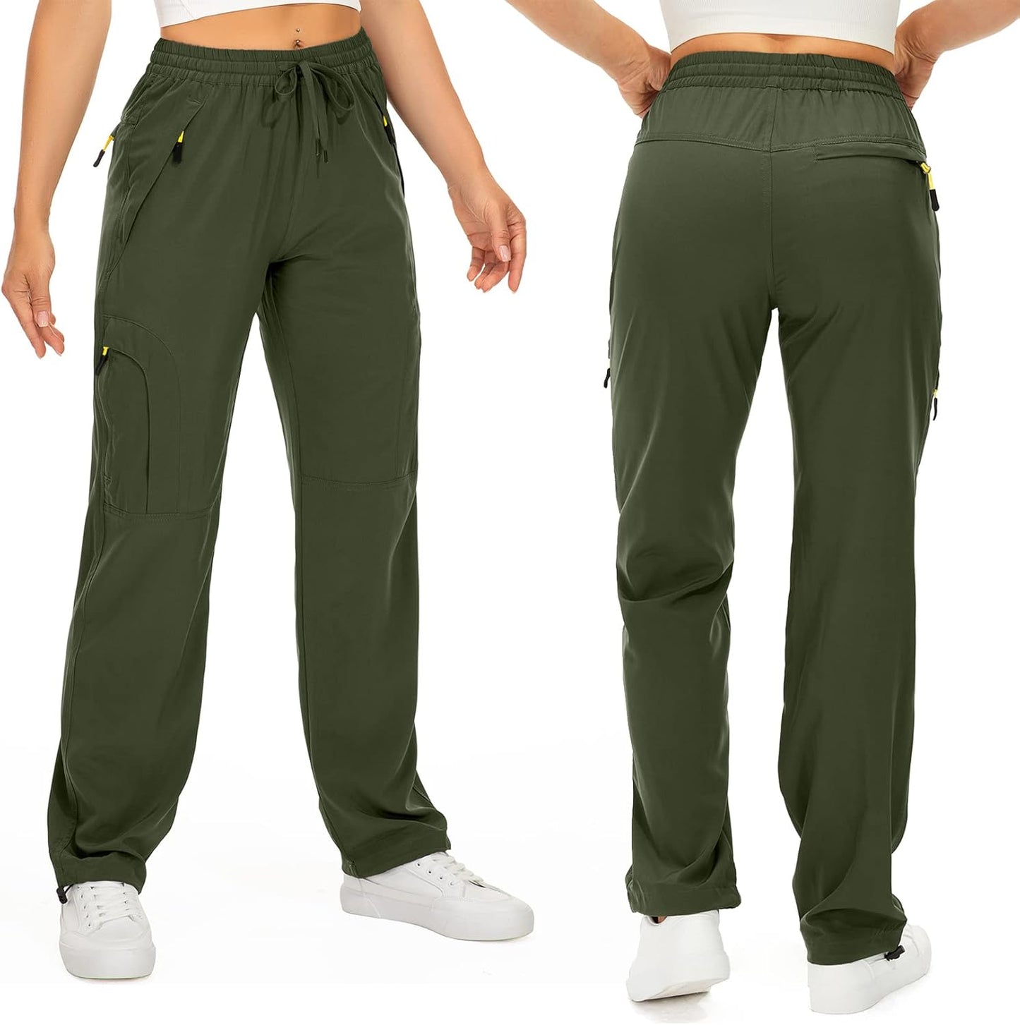 Skiennix Women's Hiking Pants - Quick Dry, Lightweight, UPF 50, Cargo Style with Zipper Pockets