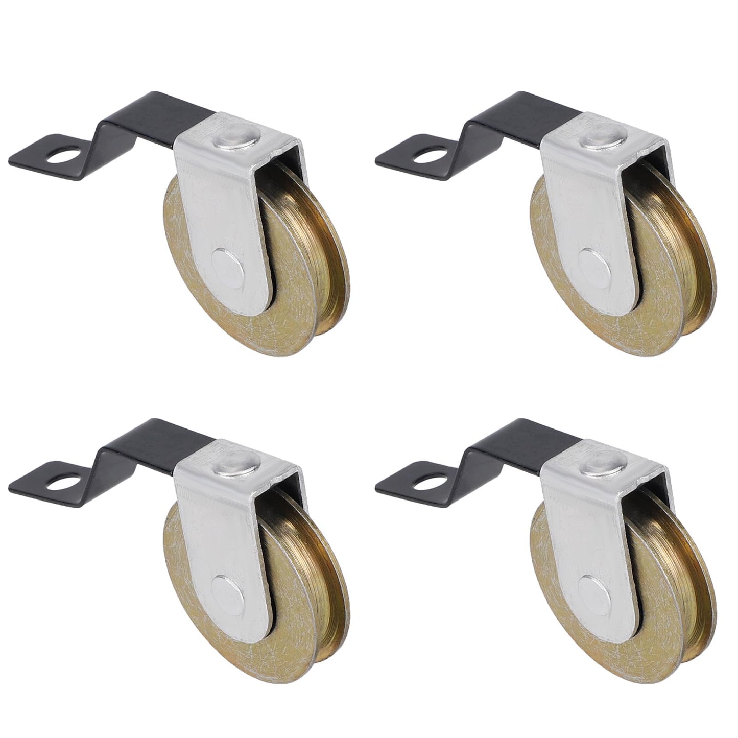 4 Pcs Sliding Screen Door Tension Springs for College Doors, 1 Inch Heavy Duty Screen Door Roller Replacement with Concave Steel Ball Bear Replaces B638 B687 B639 B756 Top and Bottom Wheels