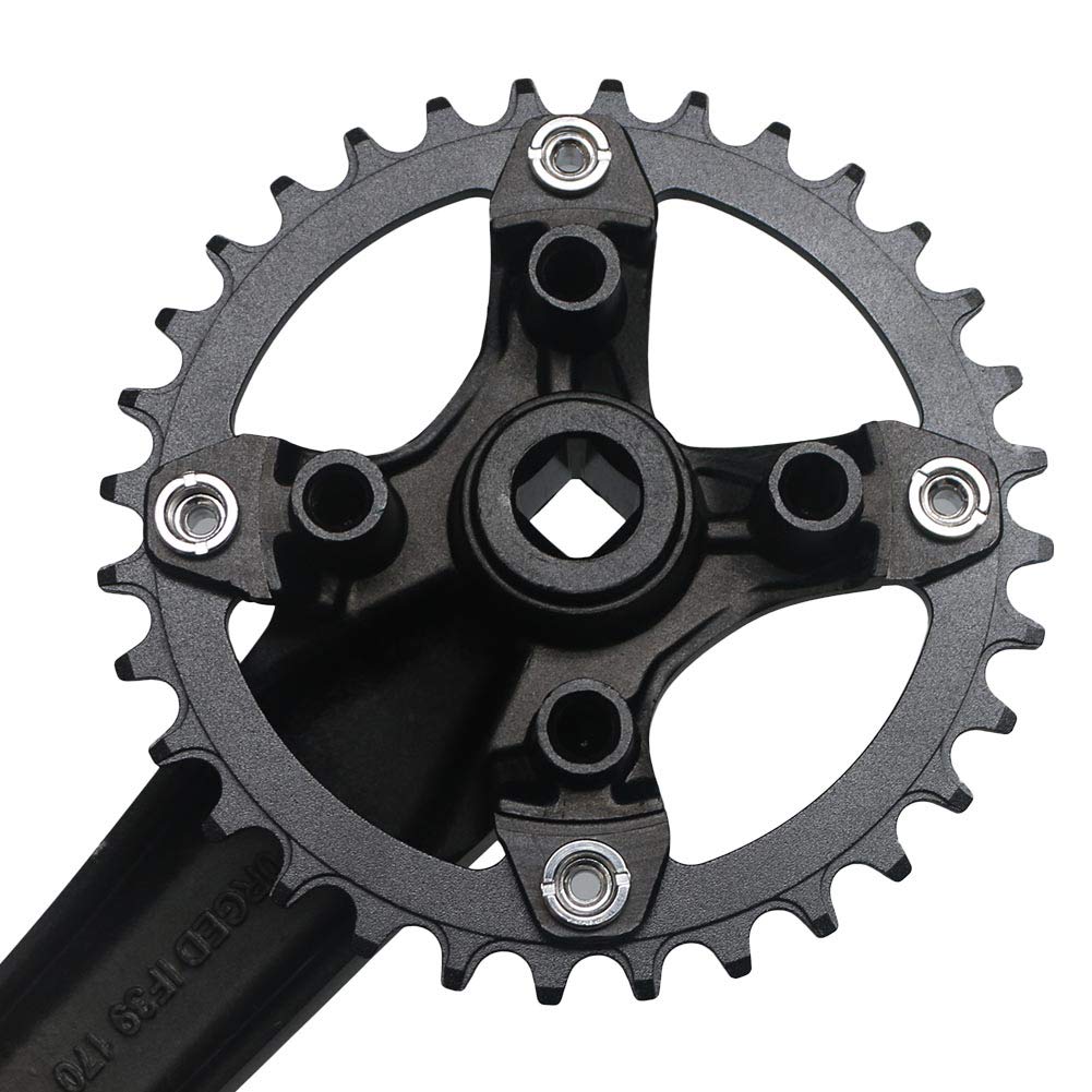 GANOPPER 32T Square Taper Crankset Single Speed Road Bike Crank Set 104 BCD 32 T Mountain Bike 170mm Crankset for MTB 9 10 11 Speed Crankset