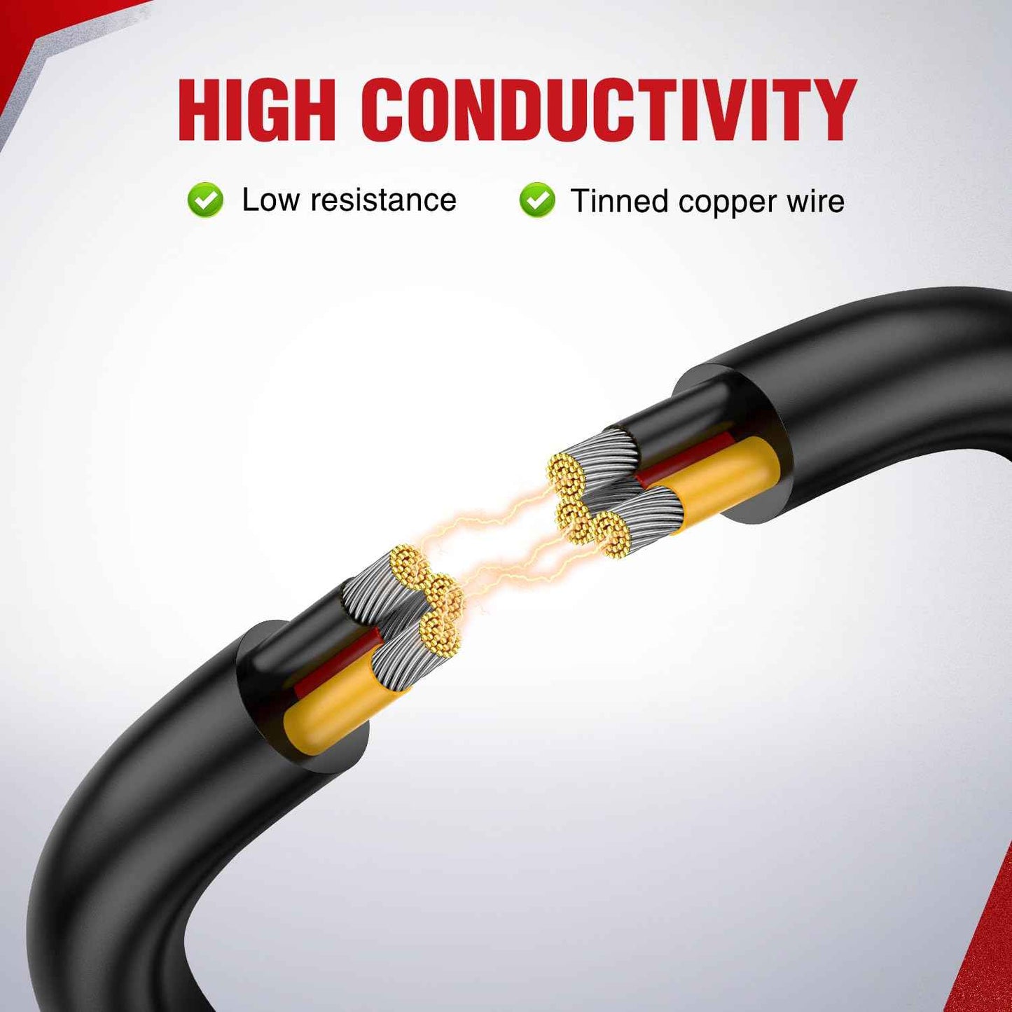 Nilight 50FT 20 Gauge 3 Conductor Electrical Wire Tinned Oxygen Free Copper Red Black Yellow 3 Wires Parallel 600V DC Flexible PVC Case Extension Cords for LED Strips Lamps Lighting
