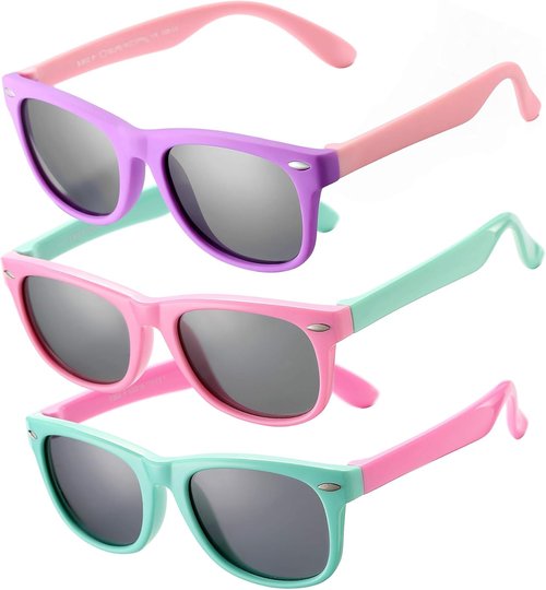 AZorb Kids Polarized Sunglasses - Flexible TPEE Rubber Frame for Ages 3-8 | 100% UV Protection