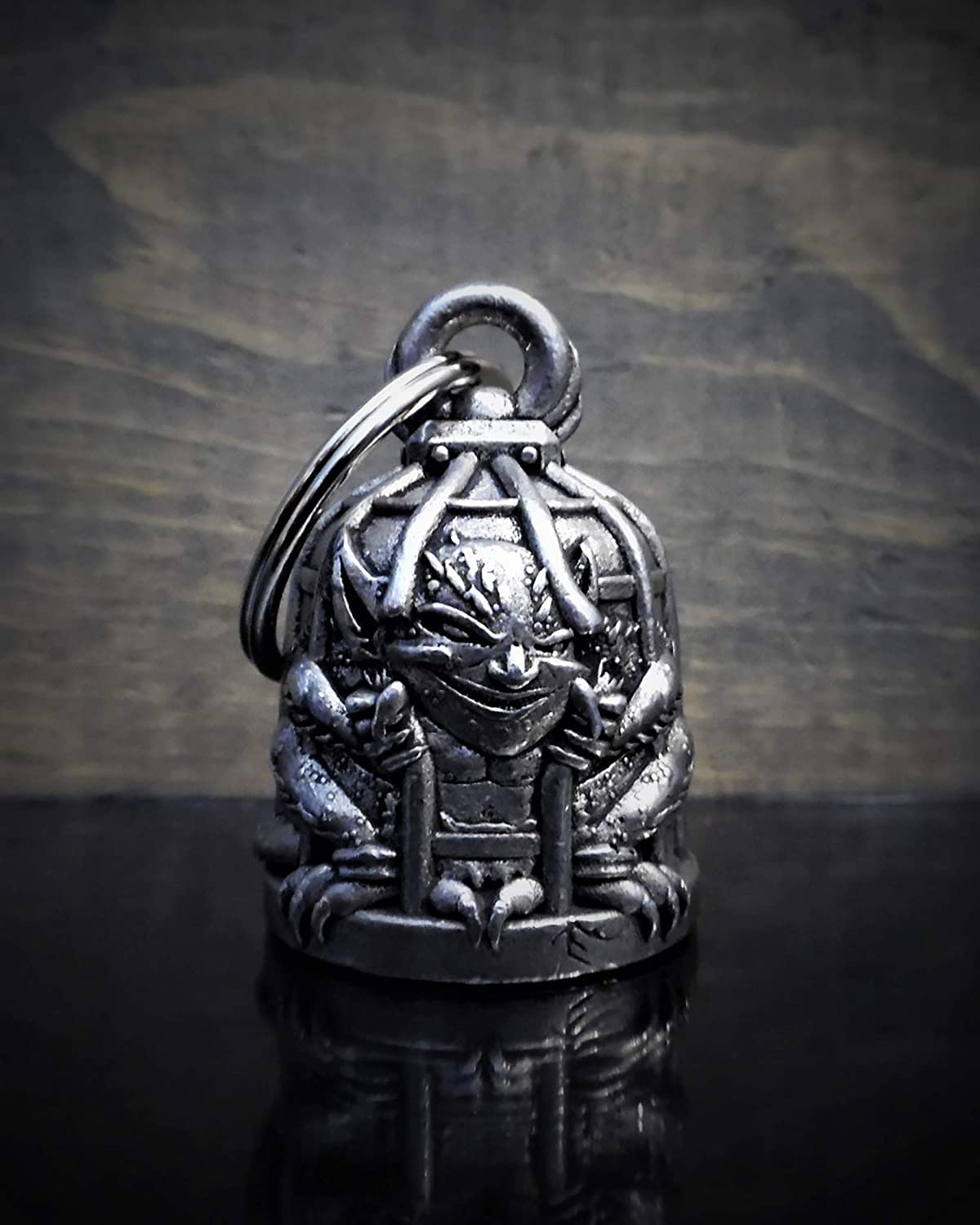 Caged Gremlin Motorcycle Ride Bell for Compatible with Harley-Davidson Kawasaki Honda Triumph Indian Suzuki