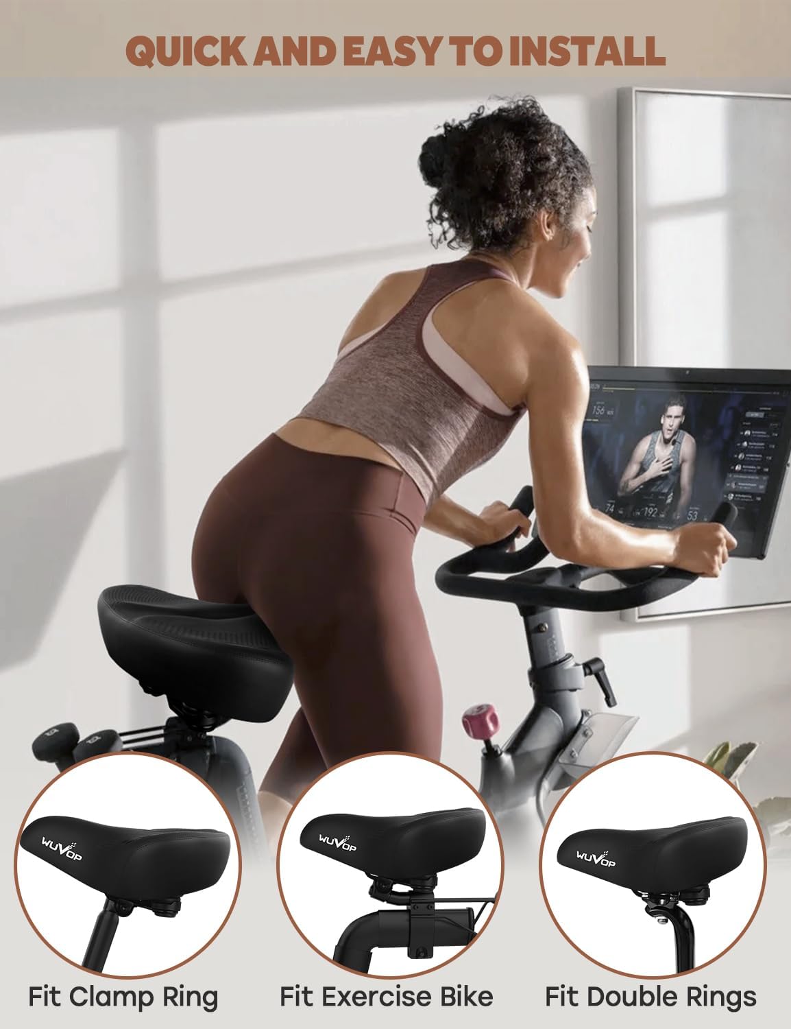 Skiennix Extra Oversized Bike Seat Cushion - Comfort Replacement for Peloton & Cruiser Bikes | Universal Fit