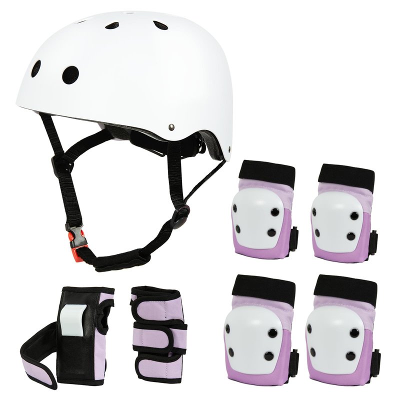 Fotoumgl Kids Helmet and Knee Elbow Pads, Adjustable Toddler Protective Gear Set for Girls Boys Ages 3-10 for Rollerskating, Rollerblading