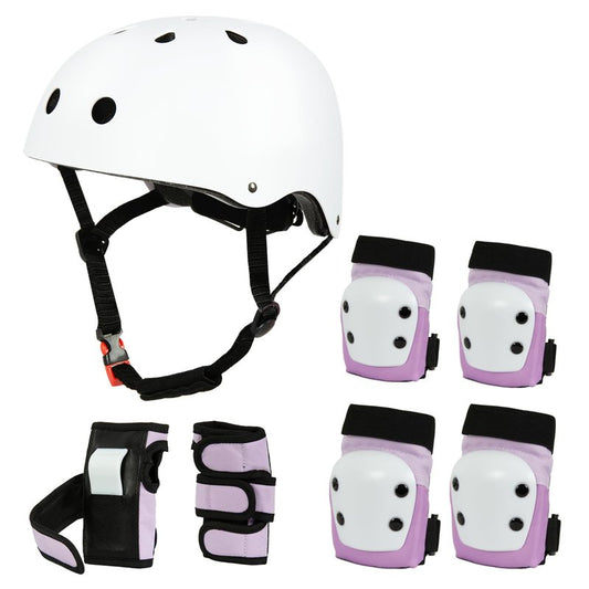 Fotoumgl Kids Helmet and Knee Elbow Pads, Adjustable Toddler Protective Gear Set for Girls Boys Ages 3-10 for Rollerskating, Rollerblading