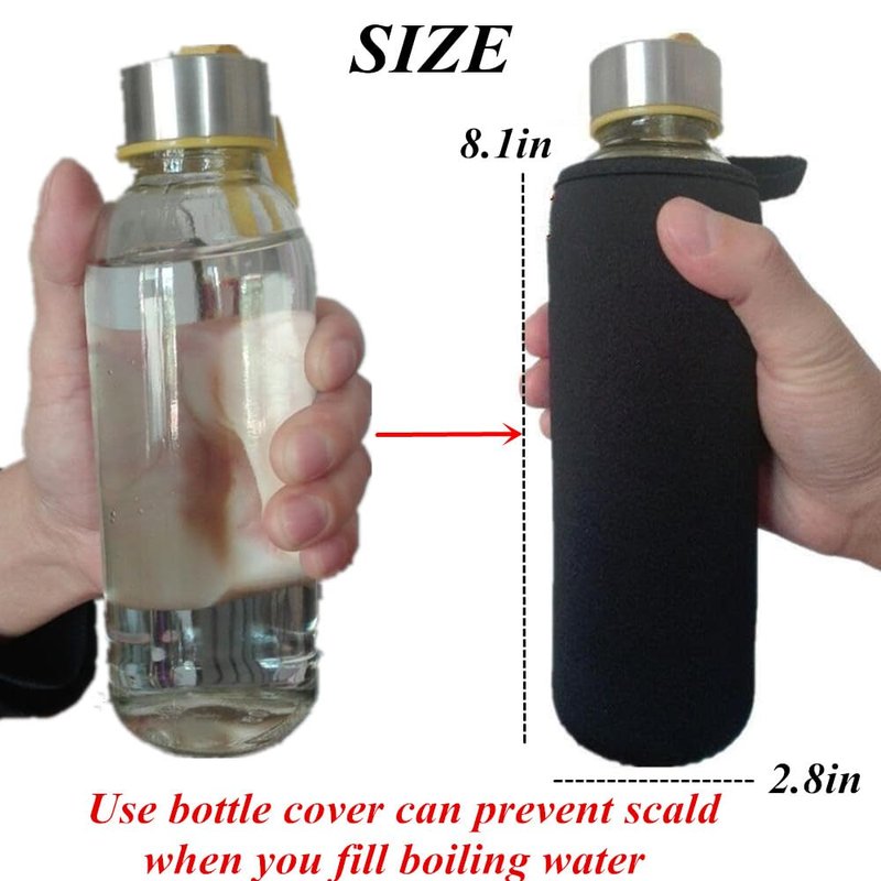 candygirlft Water Bottle Carrier Bag 25 oz, Water Bottle Sleeve 24oz, water bottle cover, Neoprene Sleeve Sports Water Bottle Accessories for Hiking Travelling (24 oz-2pack)