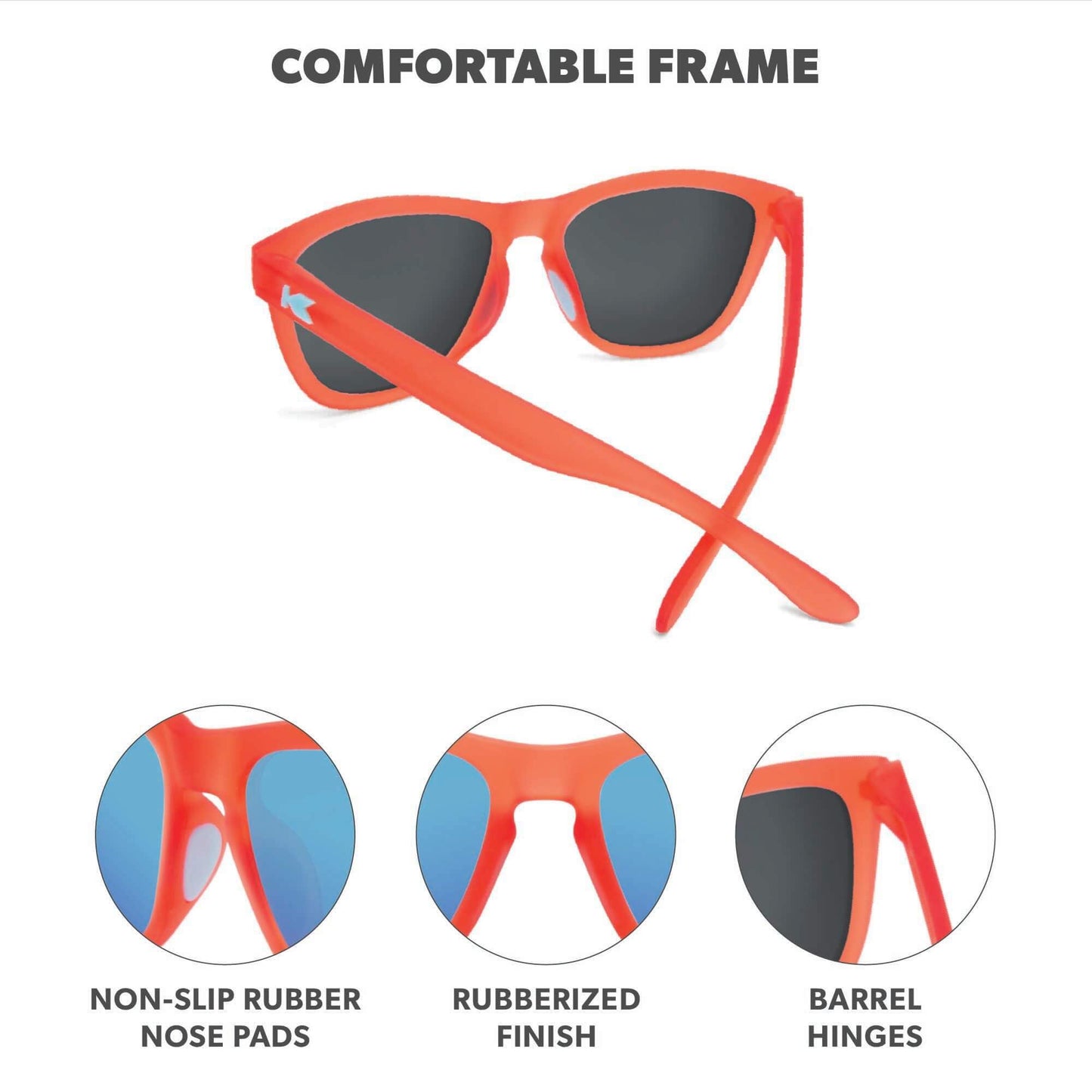 Knockaround Square Polarized Sunglasses for Men & Women - UV400 Protection