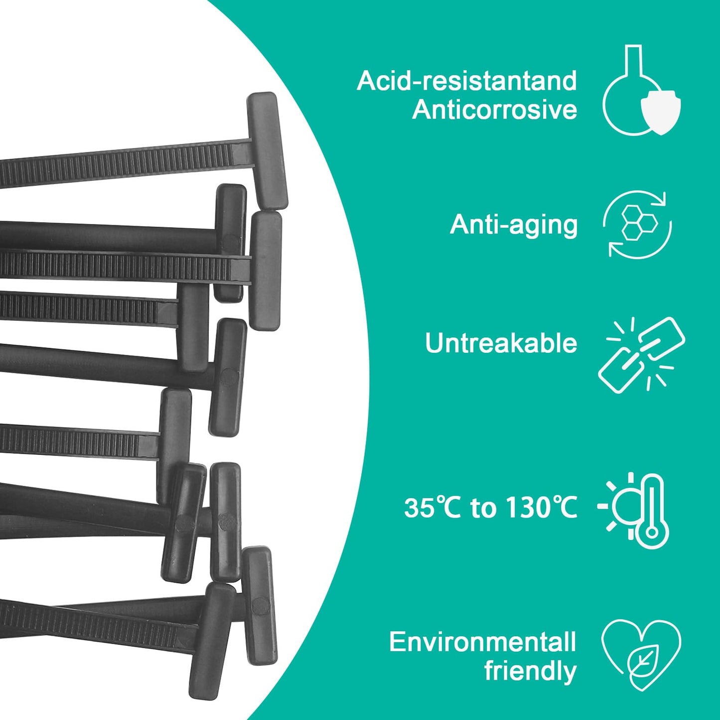 150Pcs Nylon Universal Cable Tie Buckle - New Multifunctional Nylon Zip Ties, Heavy Duty Plastic Rivet T Zip Ties Style, for Daily Maintenance And Fixing Of Automobiles