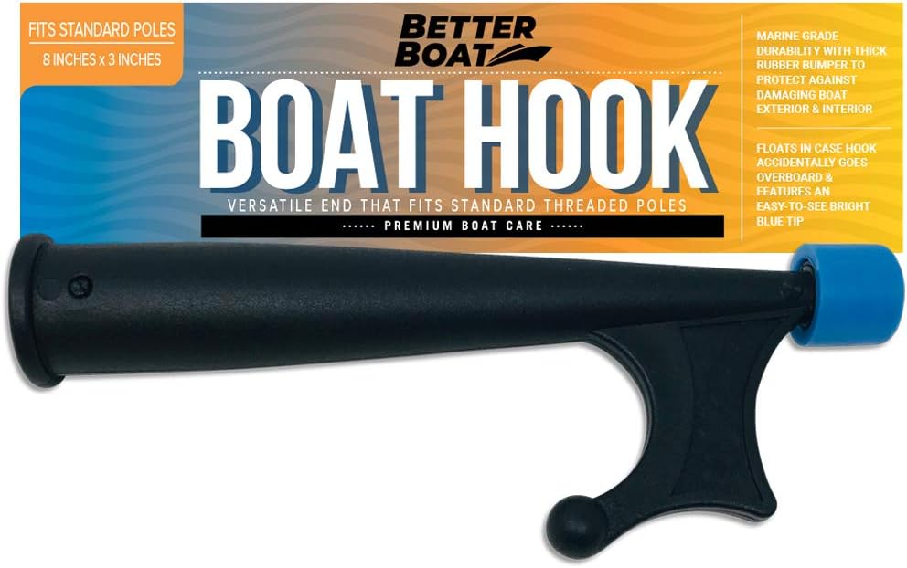 Telescoping Boat Hook Pole - Durable Docking Stick with 3/4" Thread Screw End | Marine Boating Accessory