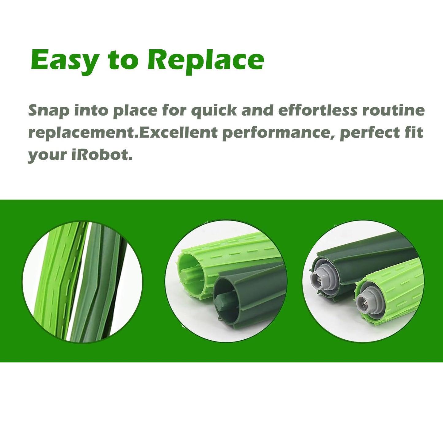 DovLazm 3 Set S9 Replacement Roller Brush Compatible for Roomba S9 (9150) S9+ S9 Plus (9550) S Series Vacuum Cleaner,Vacuum Cleaner Multi-Surface Rubber Roller Brushes