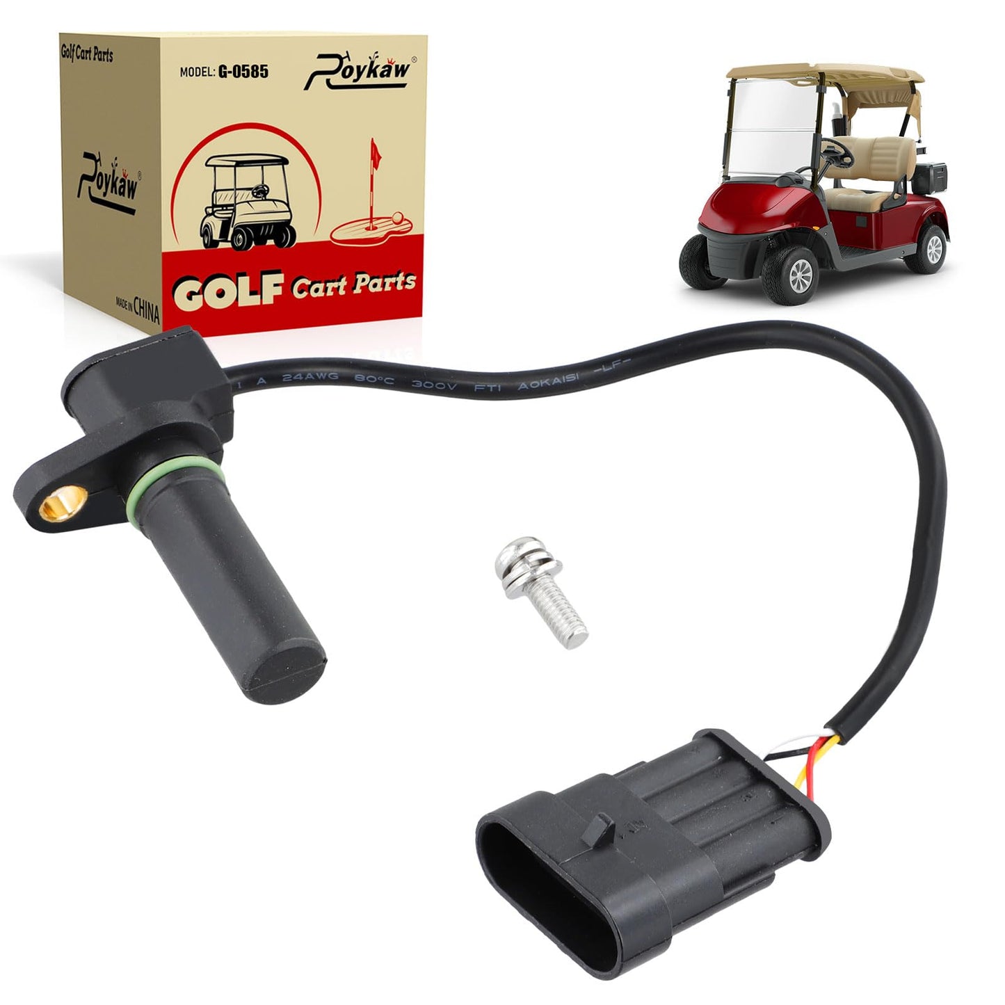 Roykaw Golf Cart Speed Sensor Kit Compatible with EZGO RXV 2008-up Gas & Electric, Provide Stable Output, Replace OEM# 614252
