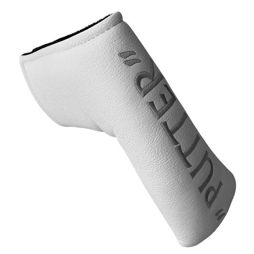 Golf Blade Putter Head Cover Headcover Magnetic - White Putter Golf Headcover - Premium Synthetic Leather Putter Cover for Golf Clubs fits for Most Brands