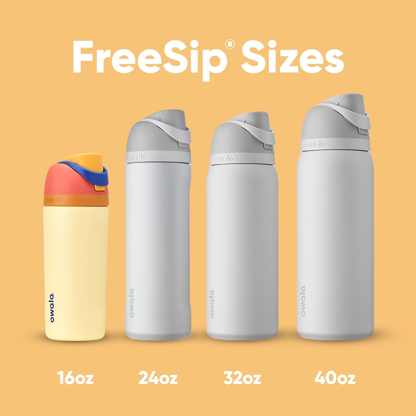 Owala Kids FreeSip Water Bottle - Insulated Stainless Steel, BPA-Free, 16 oz, Misty Horizon