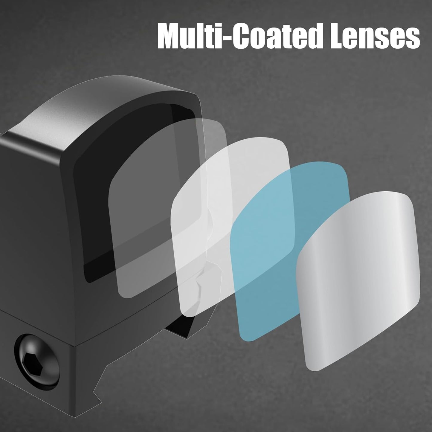 UUQ Mini Reflex Red/Green Dot Sight - 2MOA with 7 Brightness Settings | Fits RMR & 20mm Picatinny Rail