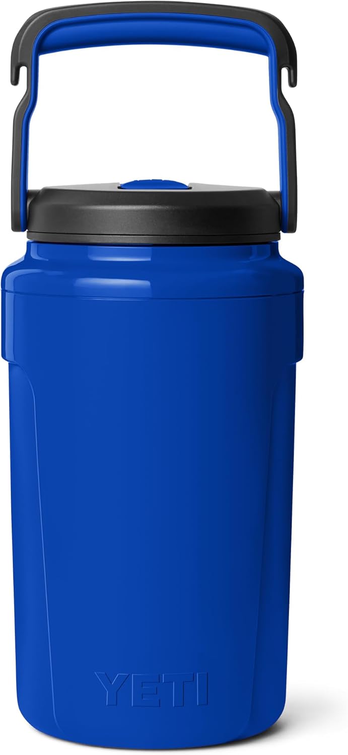 YETI Silo Half Gallon Insulated Water Jug - Leakproof Sports Bottle with Straw Cap & Fence Hook Handle - Royal Blue