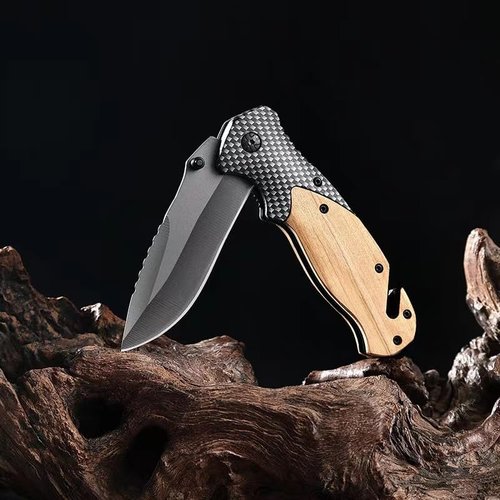 DOOM BLADE Pocket Folding Knife - 8.3" Tactical EDC Knife with Glass Breaker & Seatbelt Cutter