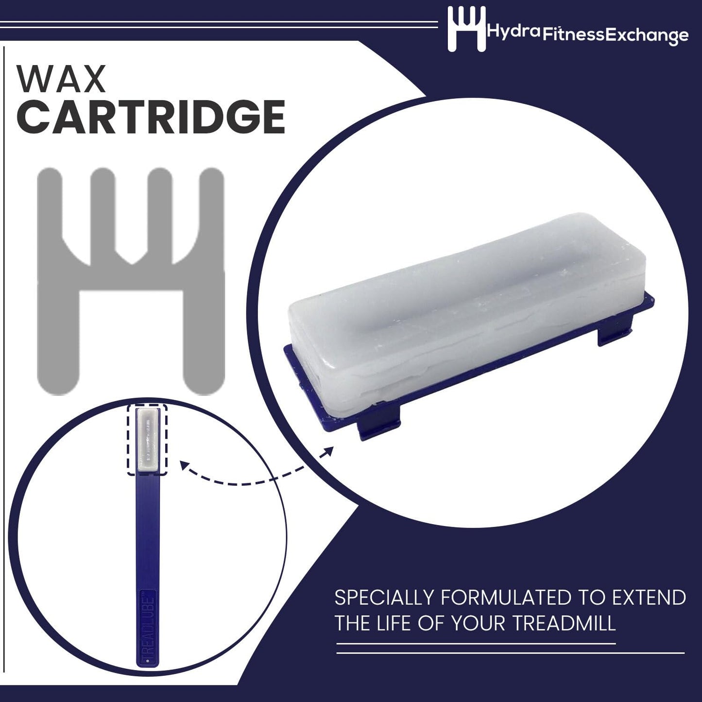 HYDRA FITNESS EXCHANGE Treadmill Wax Stick APPLICATOR by TREADLUBE Easy to USE P/N WAXAPP - Made in USA