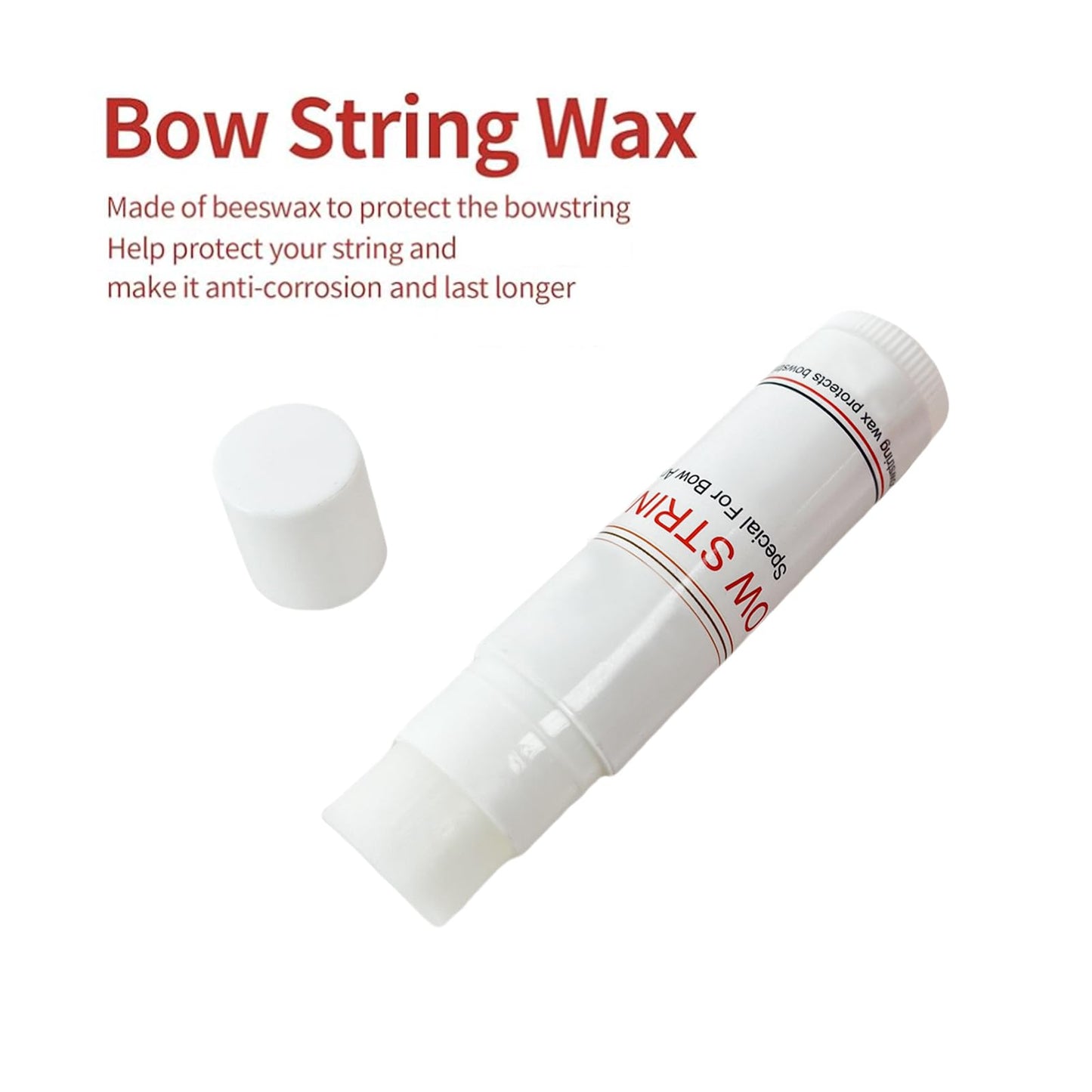 - QI HUO JU - 5 Pieces Bow String Wax, Protective Bowstring Waterproof Rail Lube for Crossbow Recurve Compound Bow Strings, Archery Bowstring Wax Reduce Friction and Prevent Fraying (White)
