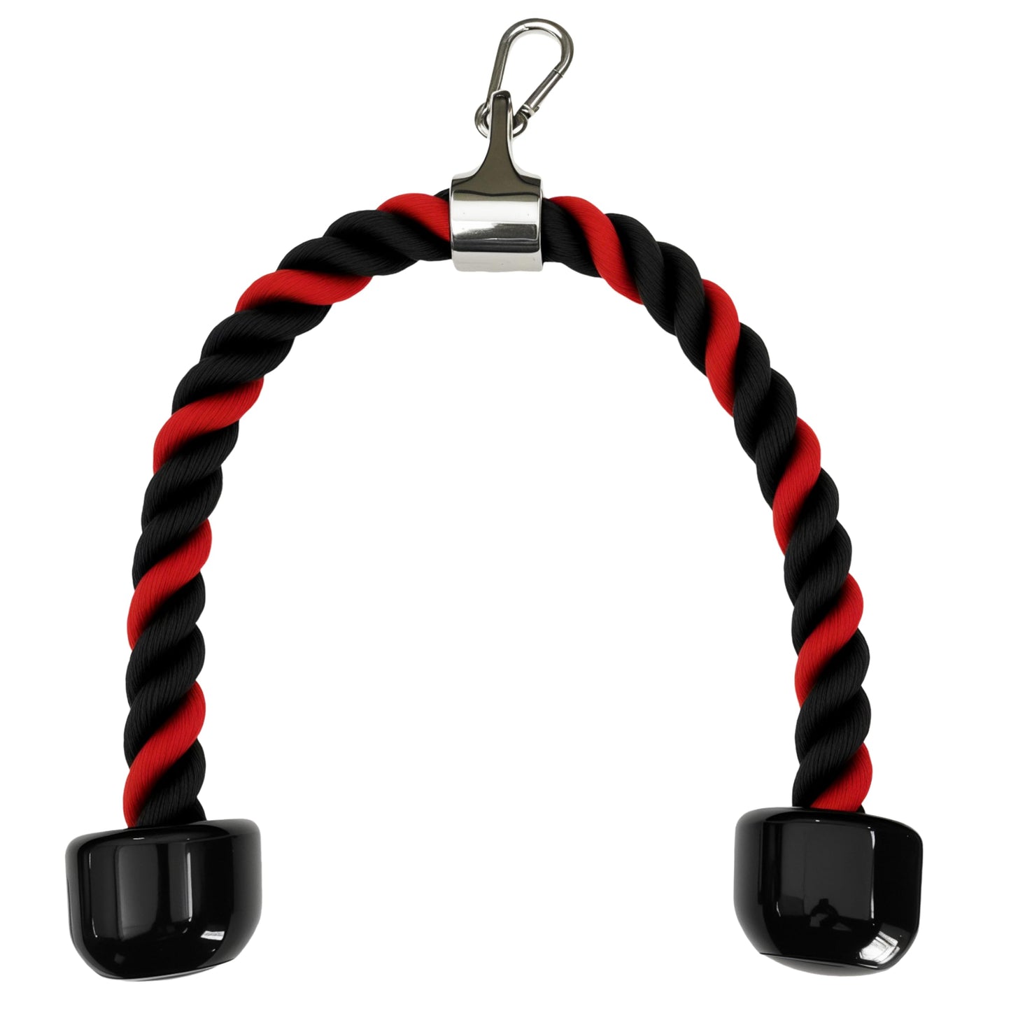 qibylift Deluxe Tricep Rope Pull Down - 27 Inch/14 Inch Rope Length, Easy to Grip & Non Slip Cable Attachment (RedMix)