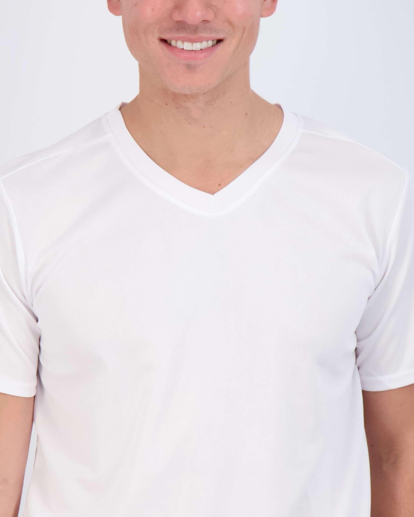 Real Essentials 5 Pack: Men's Mesh Short Sleeve V-Neck T-Shirt | Athletic Dry Fit V Neck Workout Shirt,Set 2-L