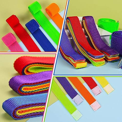 20 Pcs Catch Tail Game Belts for Kids & Adults, Colorful Outdoor Party Fun
