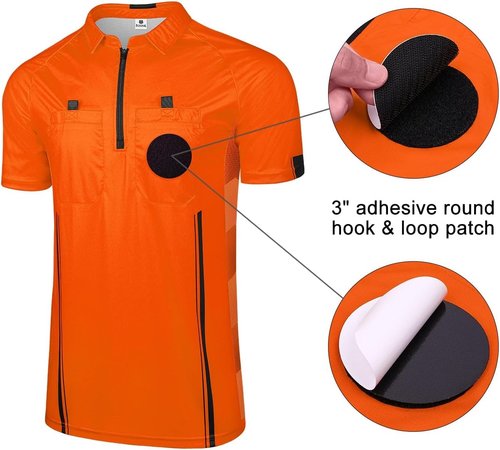 FitsT4 Sports Pro Soccer Referee Jersey - Short Sleeve Referee Shirt for Ultimate Comfort