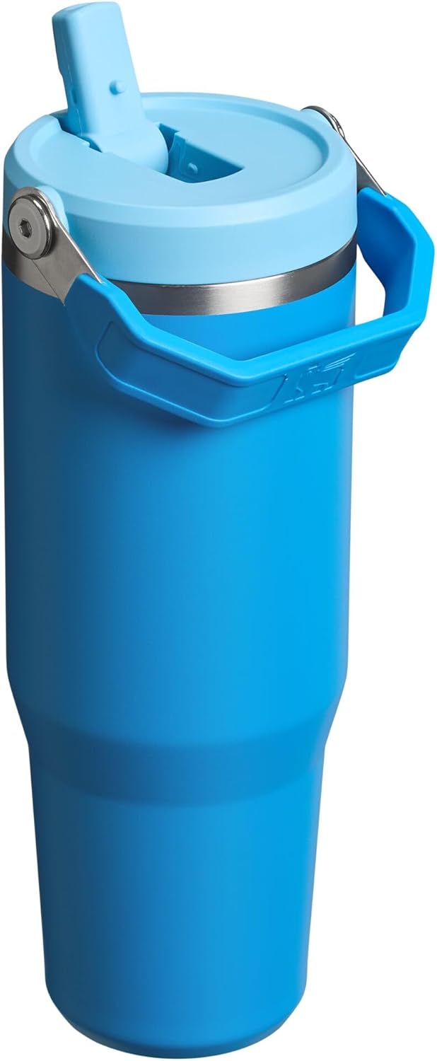 Stanley IceFlow 2.0 Tumbler - 30 oz Insulated Water Bottle with Flip Straw & Handle | BPA-Free Azure