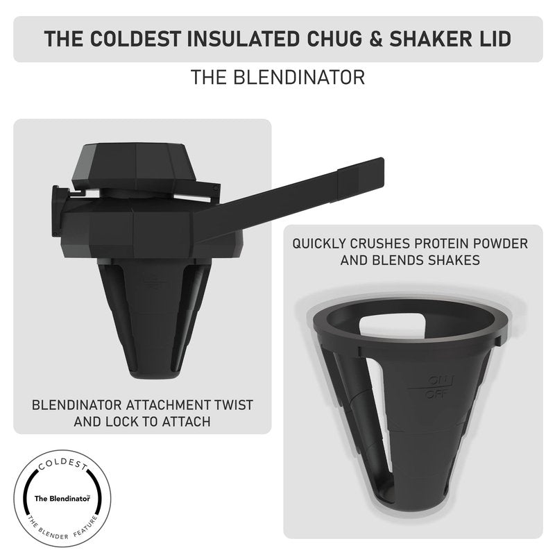 The Coldest Chug Lid and Shaker Lid for Wide Mouth Bottles for Protein Shakes, Healthy Shakes, Gym Lid (Golden Rose, Wide Mouth)