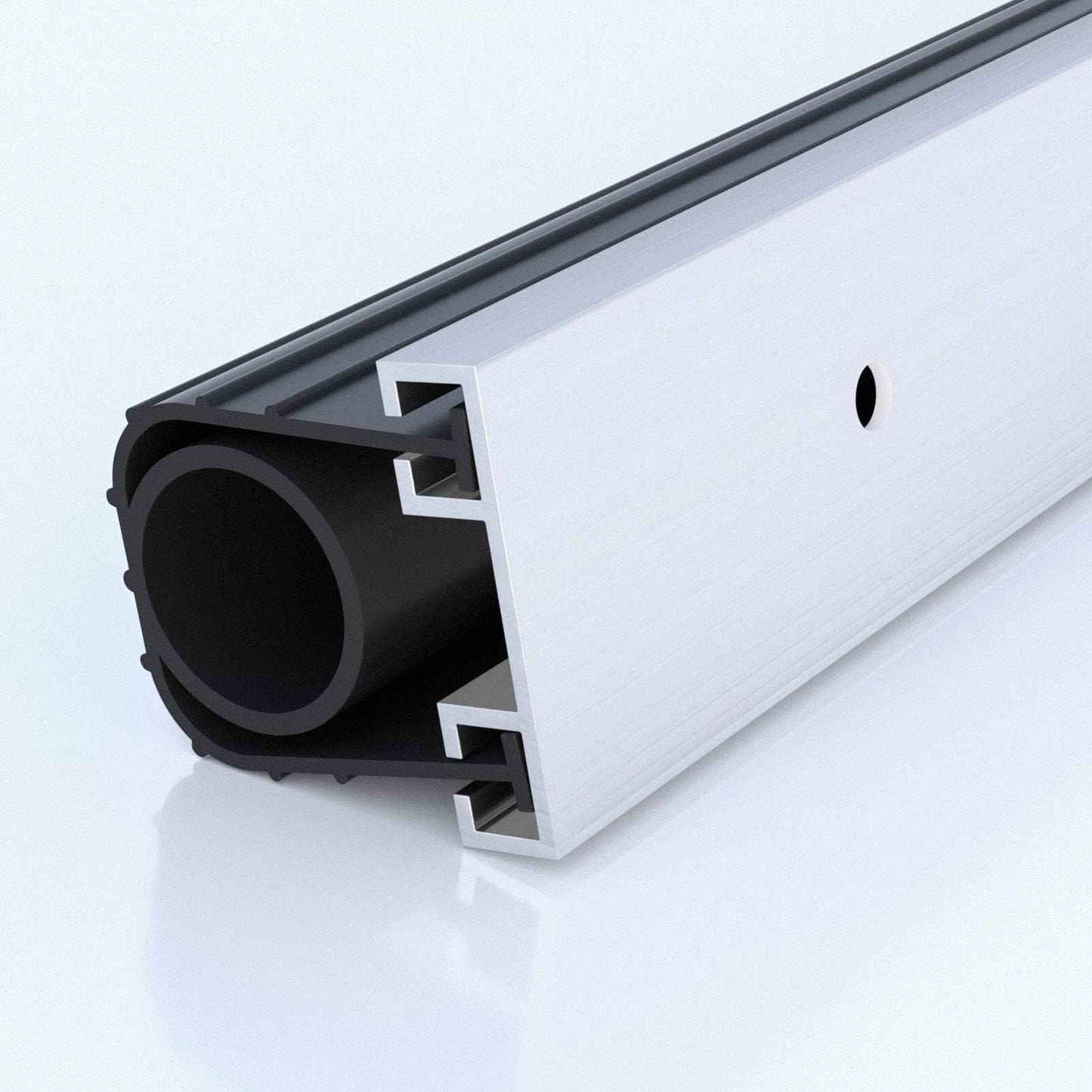 Ginchain U+O Ring Bottom Rubber Kit, Universal Garage Door Seals with Pre-drilled Aluminum Track Retainer Base, Heavy-Duty Weather Stripping Kit, 20 Feet