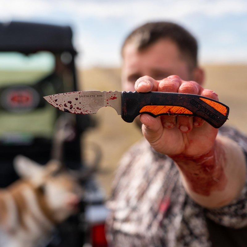 Cold Steel 5 Fixed Blade Knives Versatile Durable Hunting Kit - Sturdy 4116 SS Blades, Double-Textures Handles, Carrying Case Included