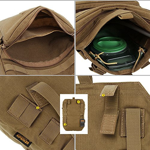 Coyote Brown Hydration Pack with 3L Water Bladder - Tactical MOLLE System