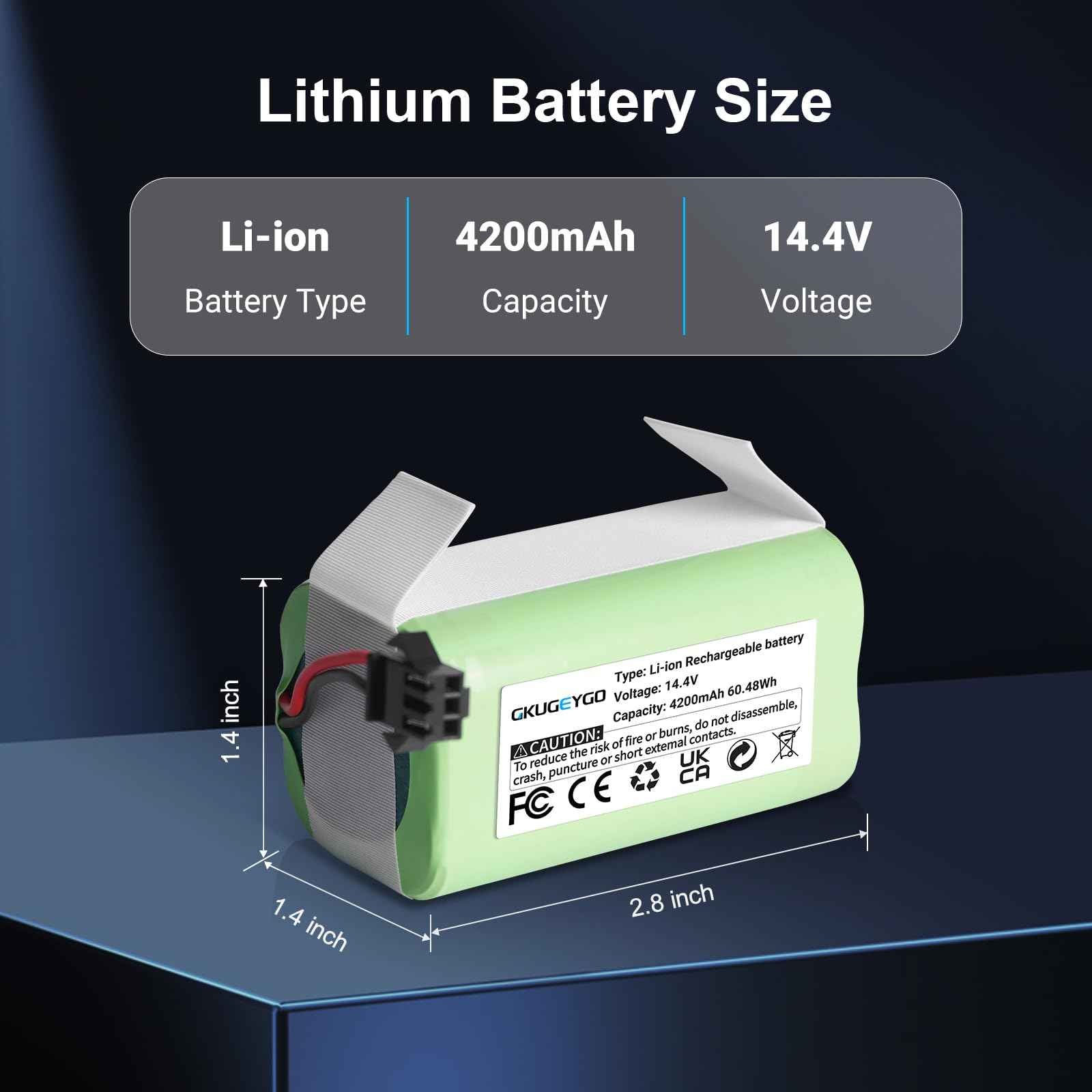 GKUGEYGO N79S Vacuum Cleaner Replacement Battery for N79S N79 DN622 500 & RoboVac 11 11S 11S MAX 11C 12 15C 15CMAX 15T 15MAX 25C 30C 30 35C G30 G32PRO G10 Hybrid