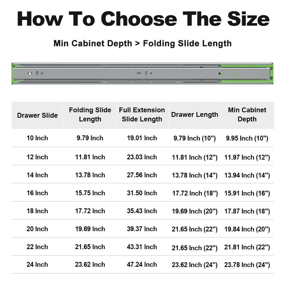 FivePears 6 Pairs 24 Inch Heavy Duty Soft Close Drawer Slides, 150 Lb Load Capacity Full Extension Ball Bearing Side Mount Drawer Runner, Rv Tool Box Kitchen Cabinet Drawer Self Closing Glide Rails