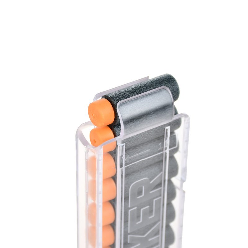 WORKER 10-Round Talon Magazine Short Darts Mag, Half-Length Drat Clip for Nerf and Adventure Force Nexus Pro, Swift Blaster Magazine