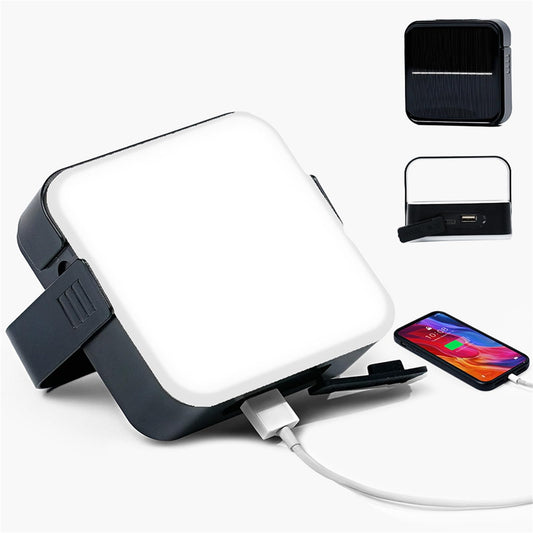 SANBEN Solar Camping Lantern Rechargeable -1000LM 8000mAh Battery Operated Tent Light, IP65 Waterproof Portable LED Flashlight for Emergency, Hiking, Camping Essential