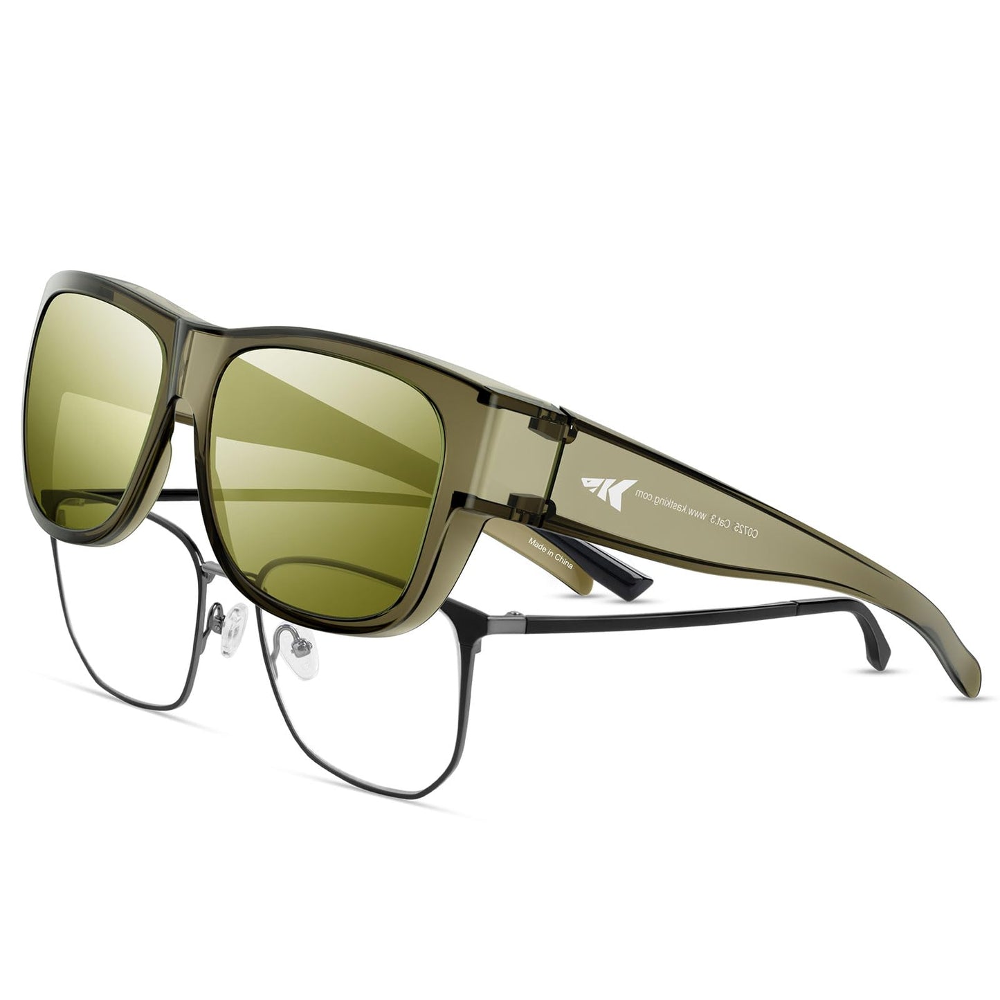 KastKing Chariton Fit-Over Polarized Sports Sunglasses, PuriVex™ Protective Coating, Ideal for Driving Fishing Cycling Skiing and Running, UV Protection
