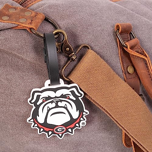 Georgia Bulldogs PVC Luggage Tag - 2 7/8" Design B
