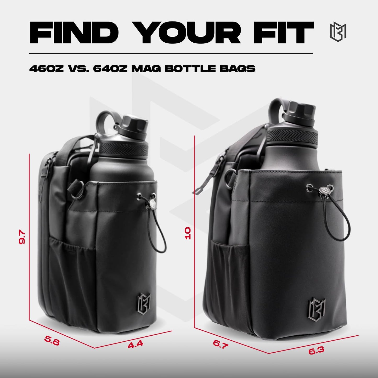 Magnetic Bottle Bag Sling Bag for Men and Women | Gym Bag for Gym, Travel, Work, and Sports | Keep Your Items off the Dirty Gym Floor With Magnetic Attachment (Black)