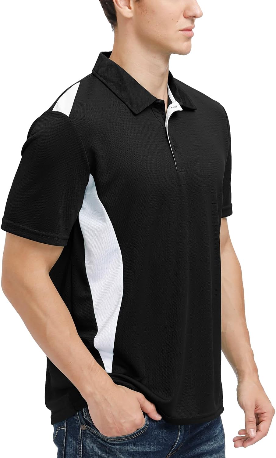 MOHEEN Men's Golf Polo Shirts - Moisture-Wicking, Sun Protection | Sizes M-7XL