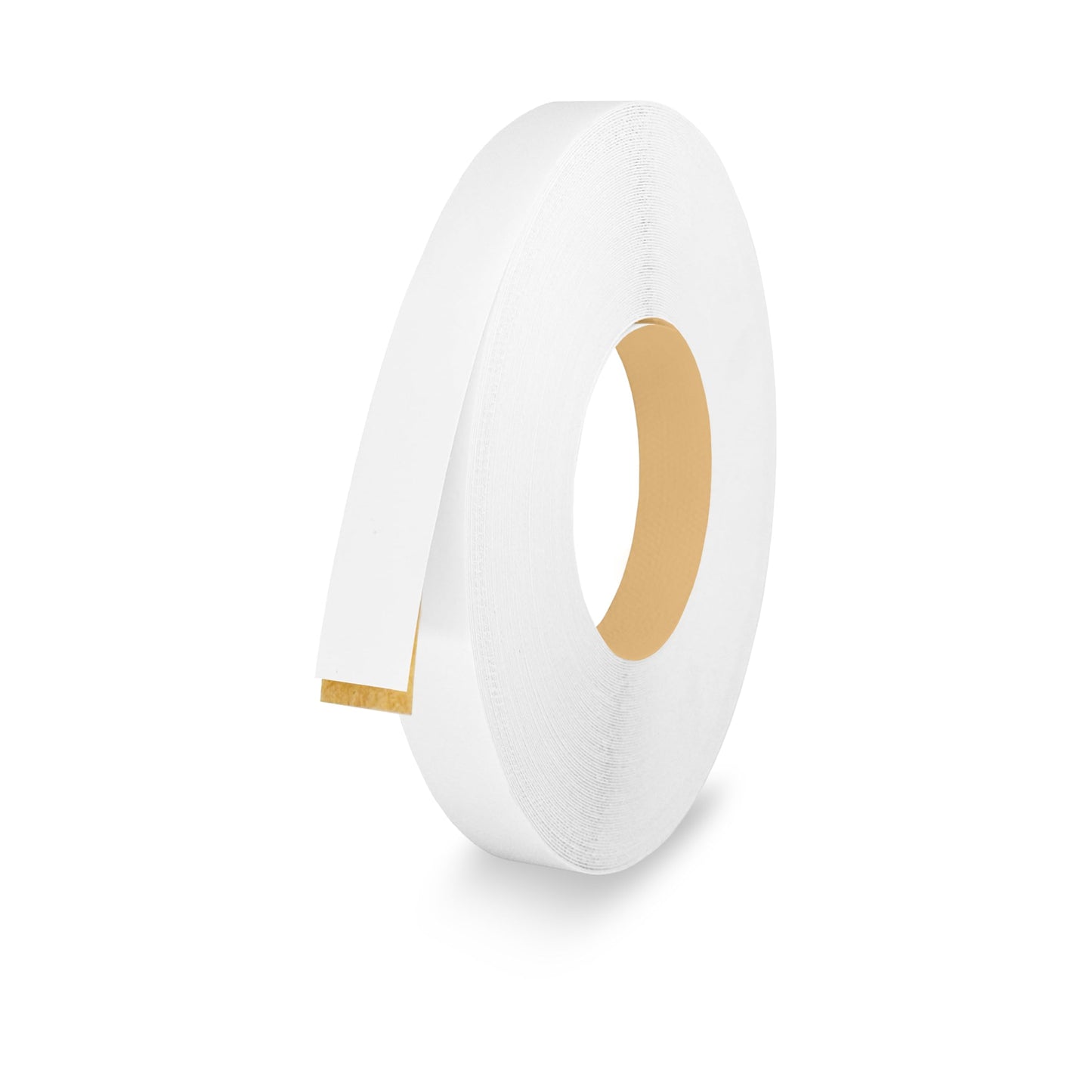 White PVC 3/4 inch x 25 ft Edge Banding Peel and Stick Strong Adhesive Edging Trim Flexible and Durable Veneer for Wood Cabinate Laminate Shelf Restoration