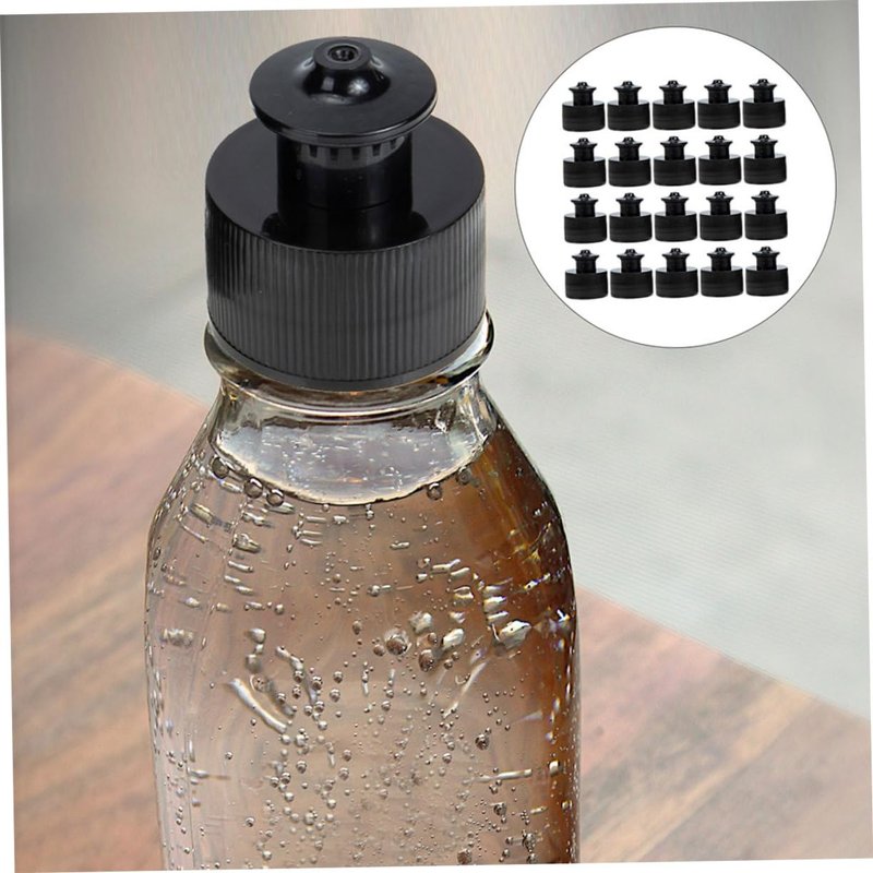 Mipcase 10Pcs Sports Bottle Replacement Caps Push Pull 28Mm Water Bottle Caps Leak Resistant Lightweight for Outdoor Fitness Use