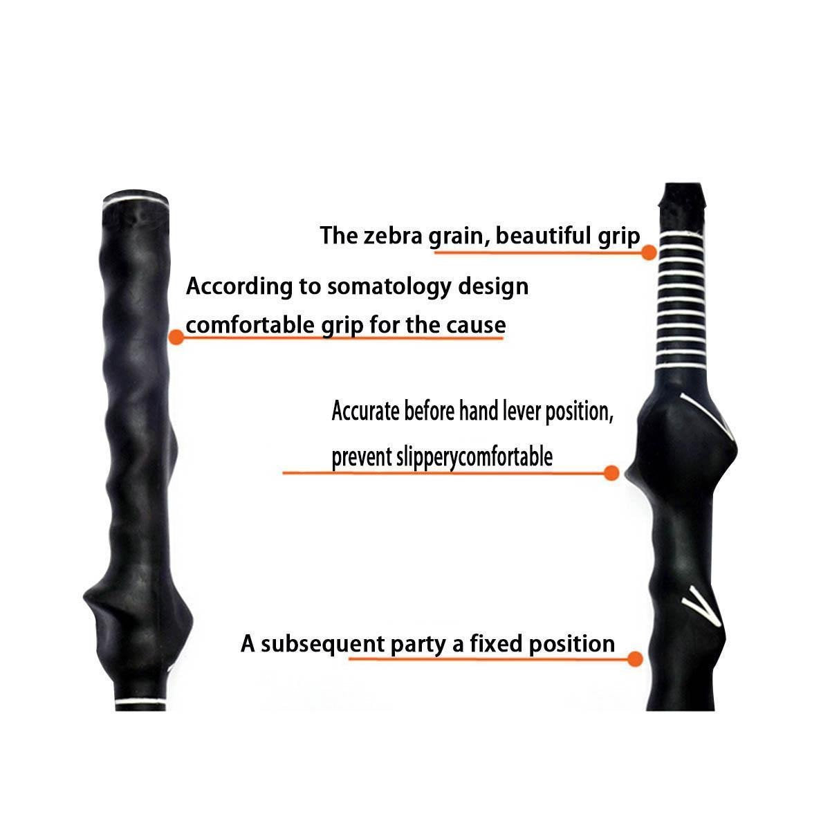 TraderPlus 2-Pack Right-Handed Golf Swing Training Grip Trainer, Black