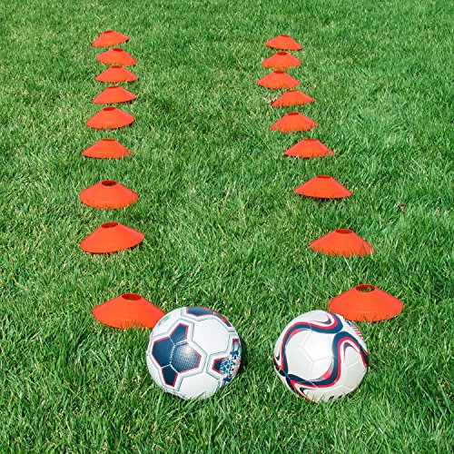 Agility Training Cones - 20 Pack for Soccer, Basketball & Football