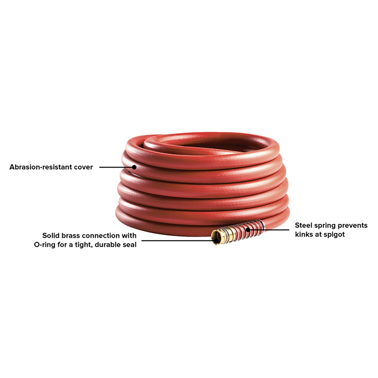 Gilmour Pro Commercial 3/4" x 75' Heavy Duty Water Hose, Durable and Kink Resistant 75 ft Garden Hose