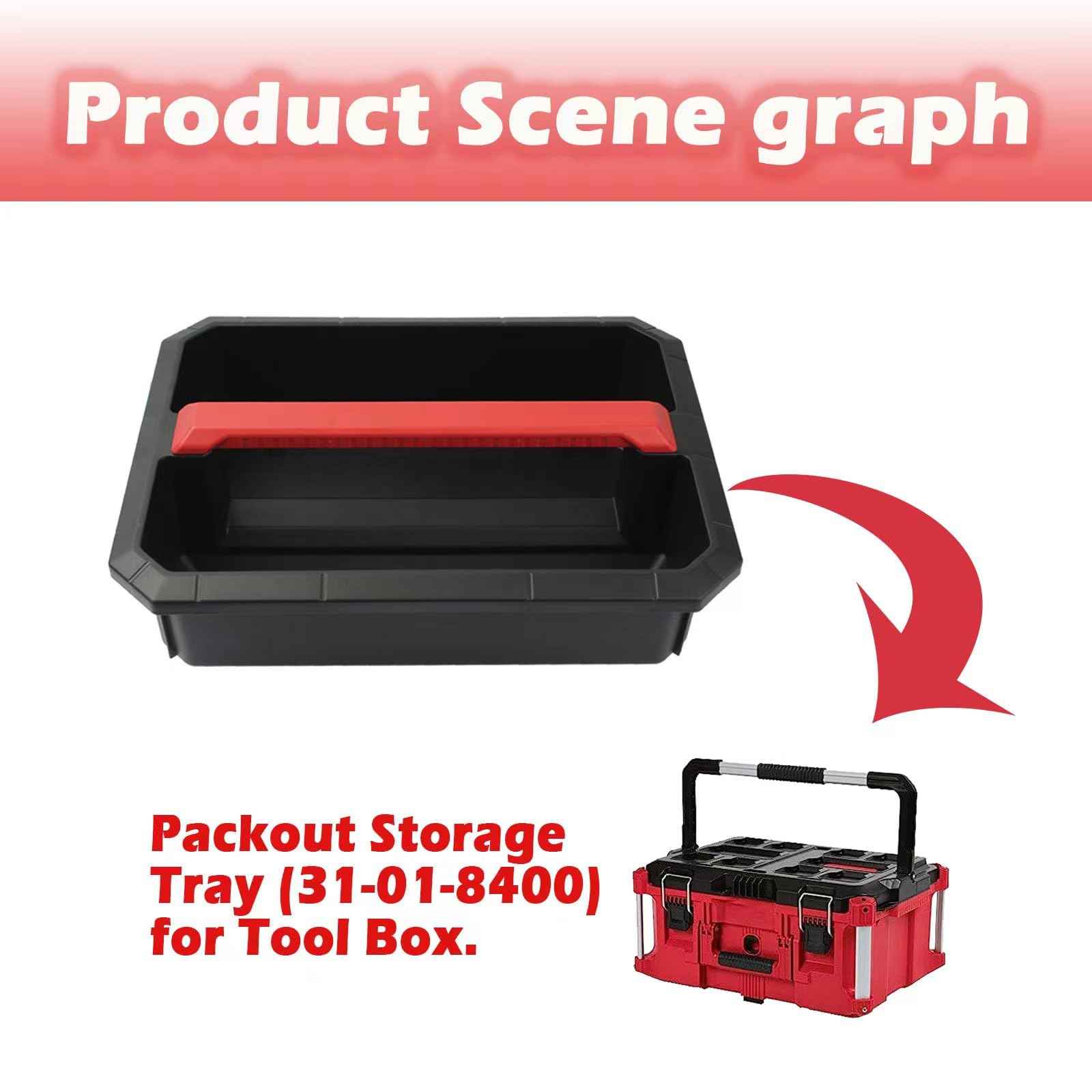 Follde 31-01-8400 Packout Storage Tray For Milwaukee Large Tool Box 48-22-8425, 48-22-8426
