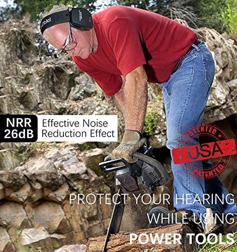 Shooting Ear Protection Earmuffs - Slim Passive Design with Black Foam Ear Pads