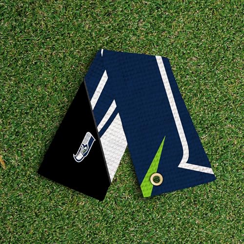 Seattle Seahawks NFL Microfiber Waffle Golf Towel with Grommet