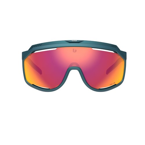 Bollé - CHRONOSHIELD, Creator Teal Metallic, Volt+ Ruby Polarized, Medium, Sunglasses, Unisex, Adult