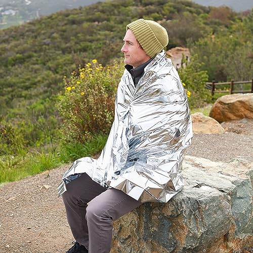 Thermal Survival Blanket - 54 x 84 Inch Lightweight Emergency Gear - 1 Pack